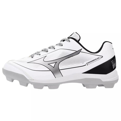 Spikes Beisbol Softbol Mizuno CushionRevo Diamond Jr Blanco Negro INFANTIL