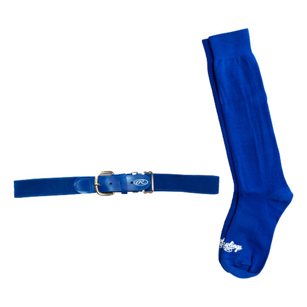 Set Medias Y Cinturón Beisbol Softbol Rawlings BLTSOCK Azul