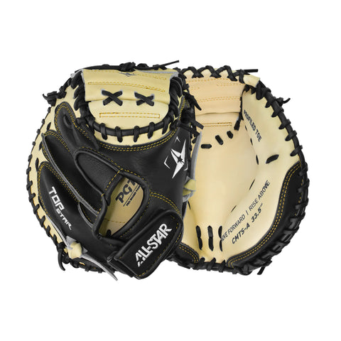Guante Para Catcher Beisbol All Star Top Star CM-TS-A-RHT Negro Crema 33.5 In