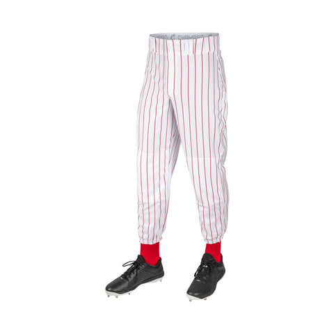 Pantalon Beisbol Champro Triple Crown Pinstripe BPPINAWSP Rayas Blanco Rojo ADULTO