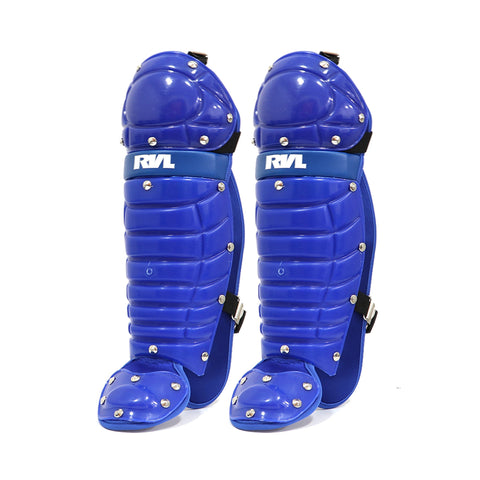 Espinilleras de catcher RVL azules juvenil