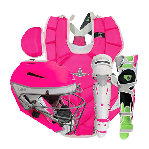 Equipo Catcher Beisbol All Star Mvp Pro Series Rosa Blanco ADULTO