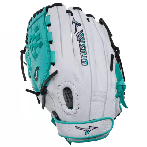 Guante Softbol Mizuno Franchise GFN1201F5 12 in Blanco Verde Jade ADULTO Lanzador Zurdo