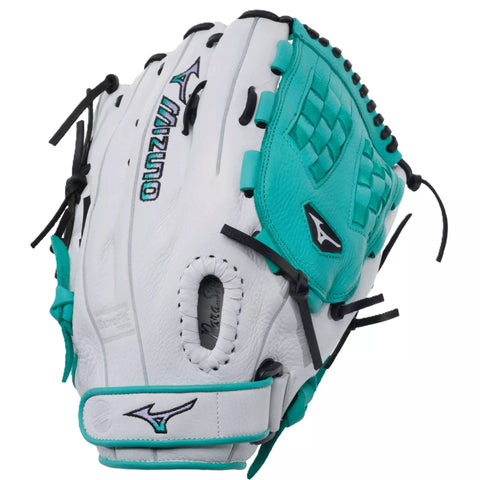 Guante Softbol Mizuno Franchise GFN1251F5 12.5 in Blanco Verde Jade ADULTO