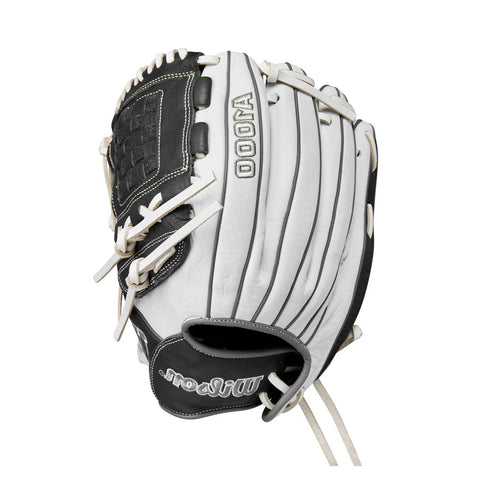 Guante Softbol Wilson A1000 P12 Negro Blanco 12 in Zurdo
