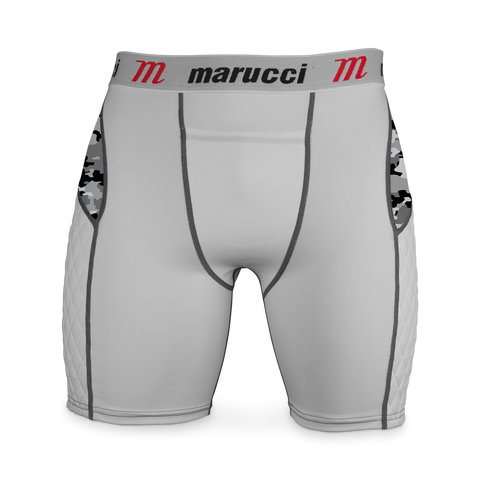 Sliding Short Beisbol Softbol Marucci Elite MASL Blanco Camu Con Concha Infantil