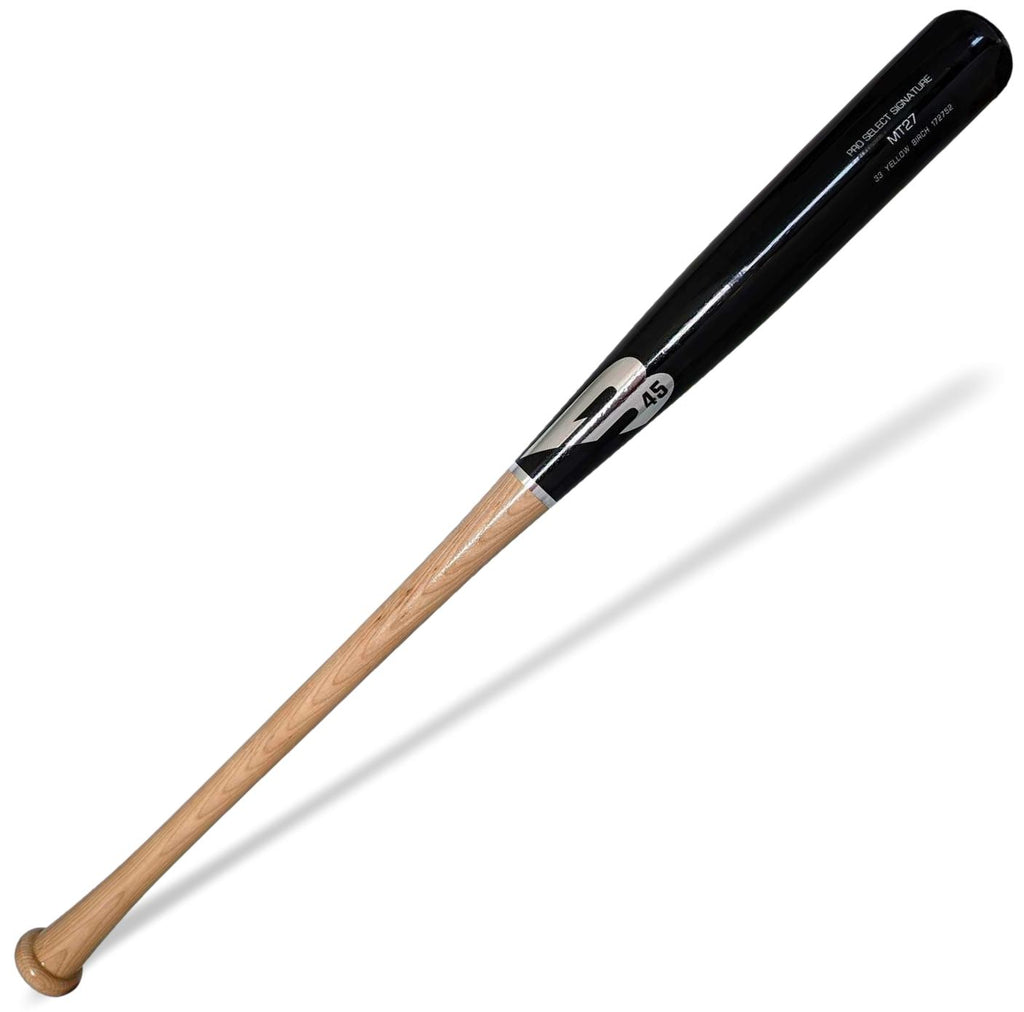 Bat Beisbol B45 Pro Select Birch MT27 Natural Negro Plateado