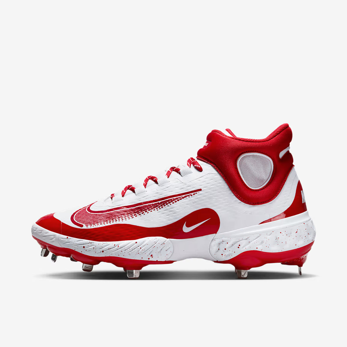 Spikes Beisbol Nike Alpha Huarache Elite Mid Blanco Rojo