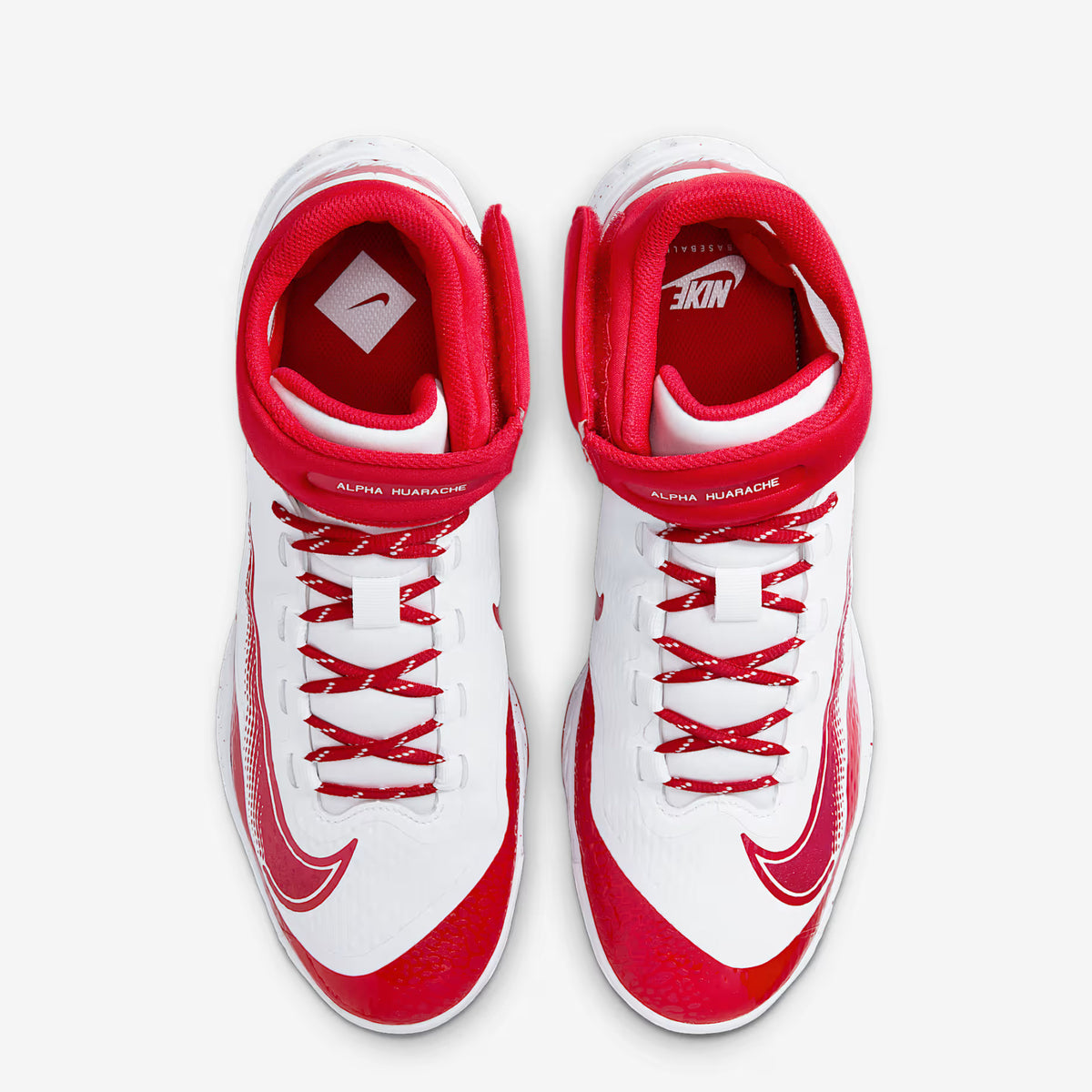 Zapato Huarache Rojo Con Blanco Spikes Beisbol Nike Alpha Huarache