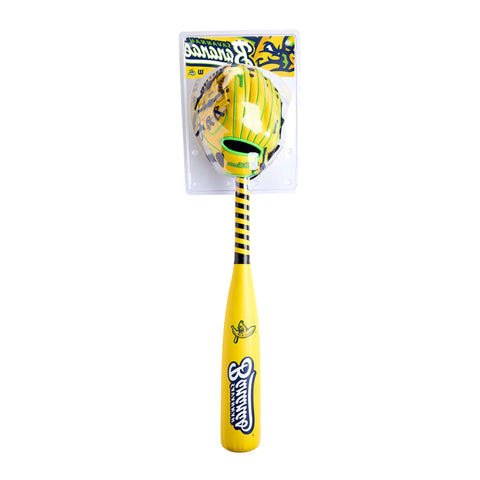 Set Guante Pelota y Bat Beisbol Wilson A200 Savannah Bananas EZ Catch WBW10415910 10 in Lanzador Zurdo