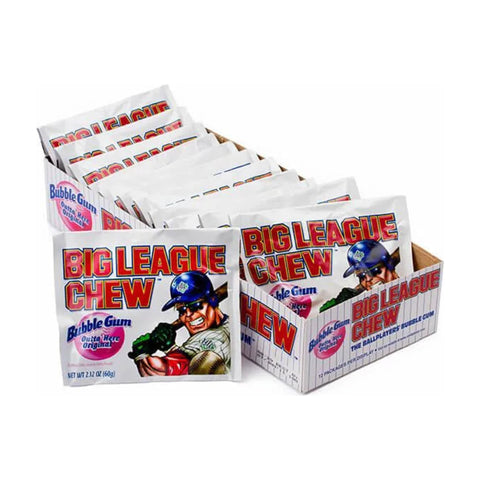 Caja display con 12 piezas de chicle Big League Chew Outta Here Original