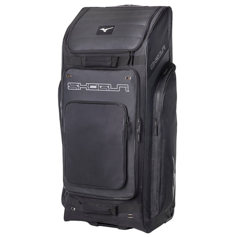 Maleta beisbol softbol Mizuno Shogun con ruedas negro, vista frontal