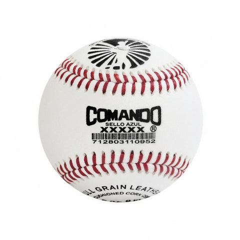 Pelota beisbol Comando Sello Azul piel frente