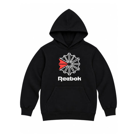 Sudadera Reebok negra con capucha logo Starcrest juvenil