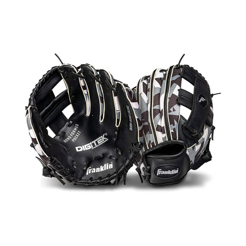 Guante Beisbol Franklin Digitek 22839 Negro Gris 9.5 in 3 a 6 años