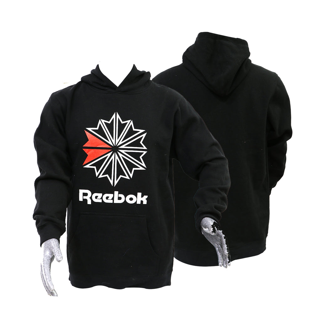 Sudadera Hoodie Beisbol Reebok Negro