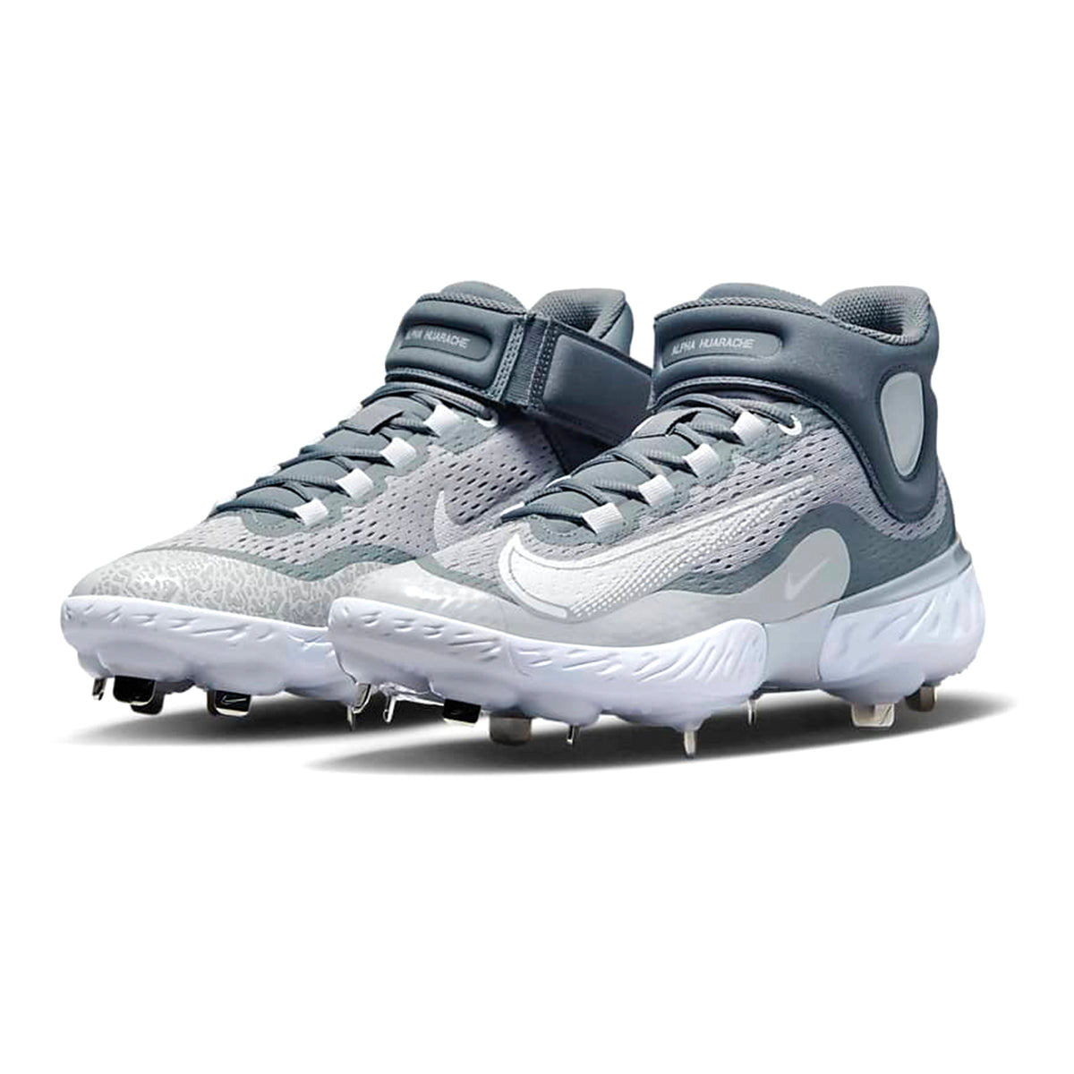 Spikes Beisbol Nike Alpha Huarache Elite 4 Mid Gris Beisbolmania
