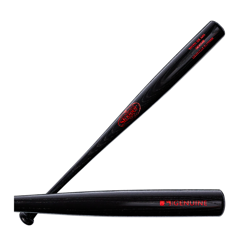 Bat Beisbol Madera ASH Negro Rojo Louisville Slugger Genuine Y125 INFANTIL