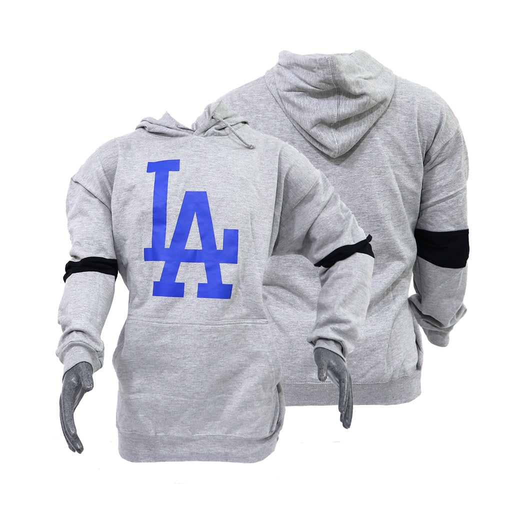 Sudadera Hoodie Beisbol La Azul Rey Majestic Gris