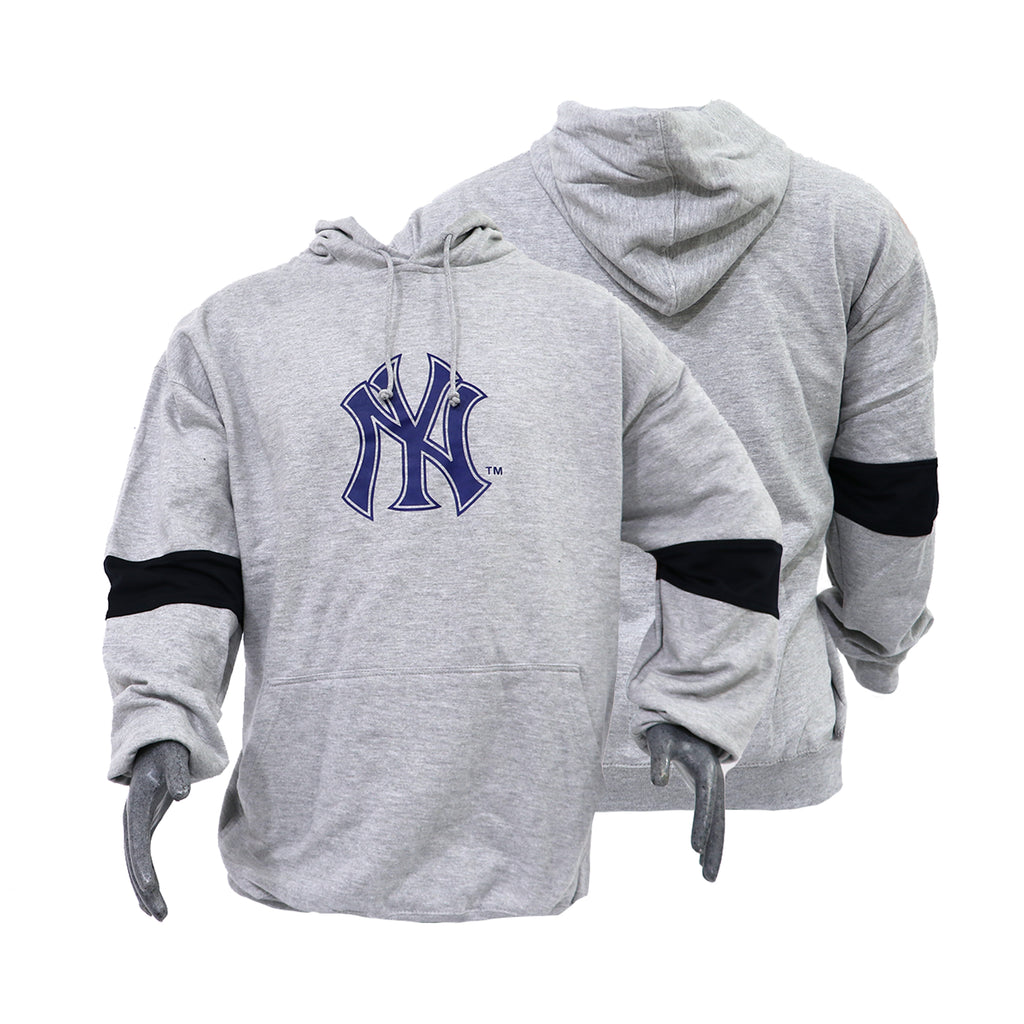 Sudadera Hoodie Beisbol NY Majestic Gris