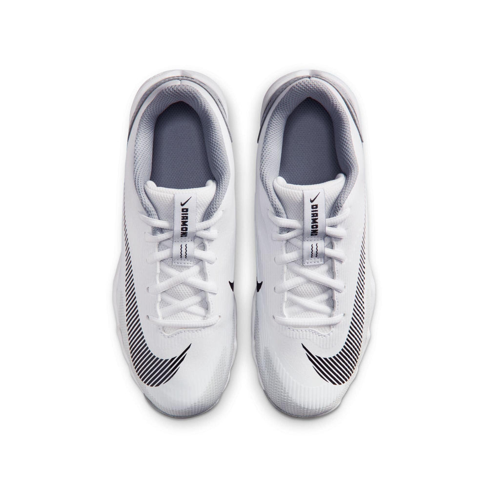 Spikes Nike Diamond Clutch Blanco Gris INFANTIL vista superior