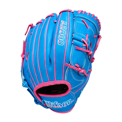 Guante Beisbol Wilson A2000 DP15 Azul Rosa 12 in