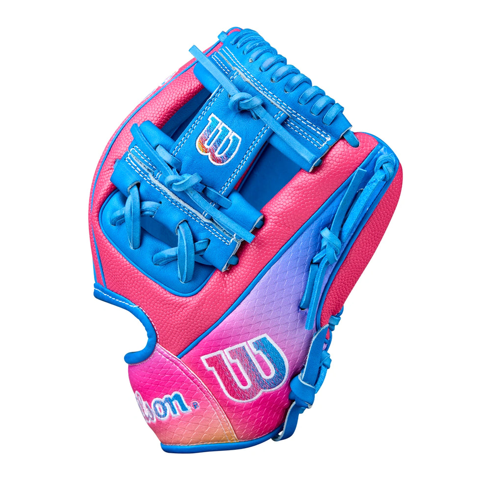 Guante Beisbol Wilson A2000 DP15 Rosa Azul 11.5 in