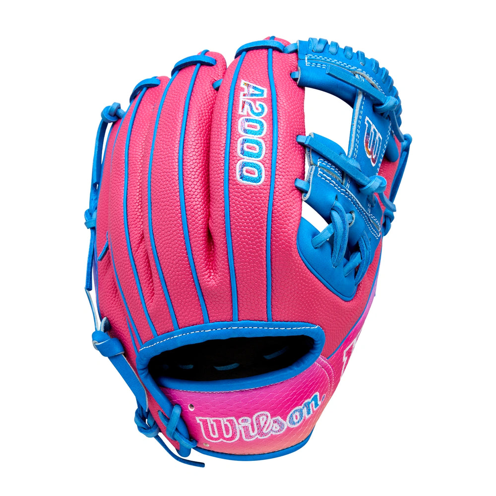 Guante Beisbol Wilson A2000 DP15 Rosa Azul 11.5 in