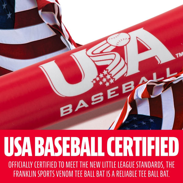 Bat Beisbol Franklin Venom 1300 Rojo (-13) modelo 2024 pañalitos 3 a 5 años