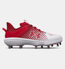 Spikes Beisbol Under Armour Yard Low MT Blanco Rojo