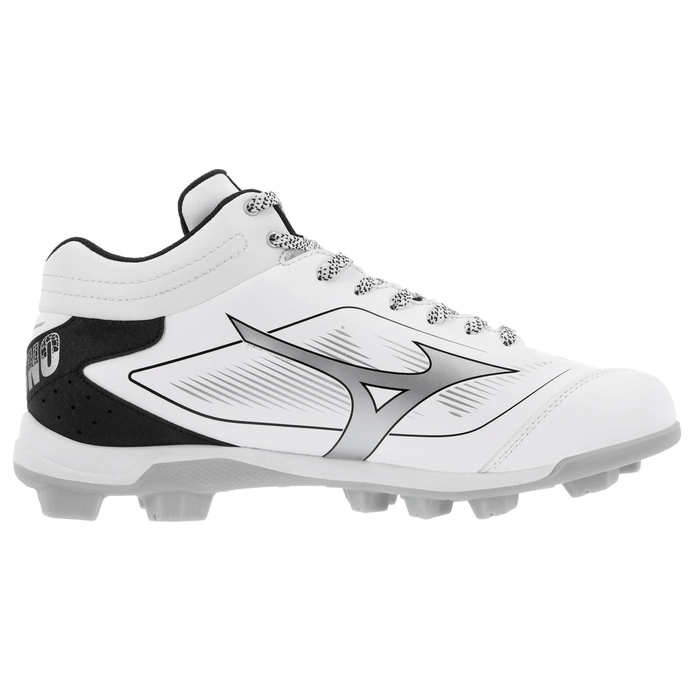 Spikes Beisbol Softbol Mizuno CushionRevo Diamond Mid Blanco Negro