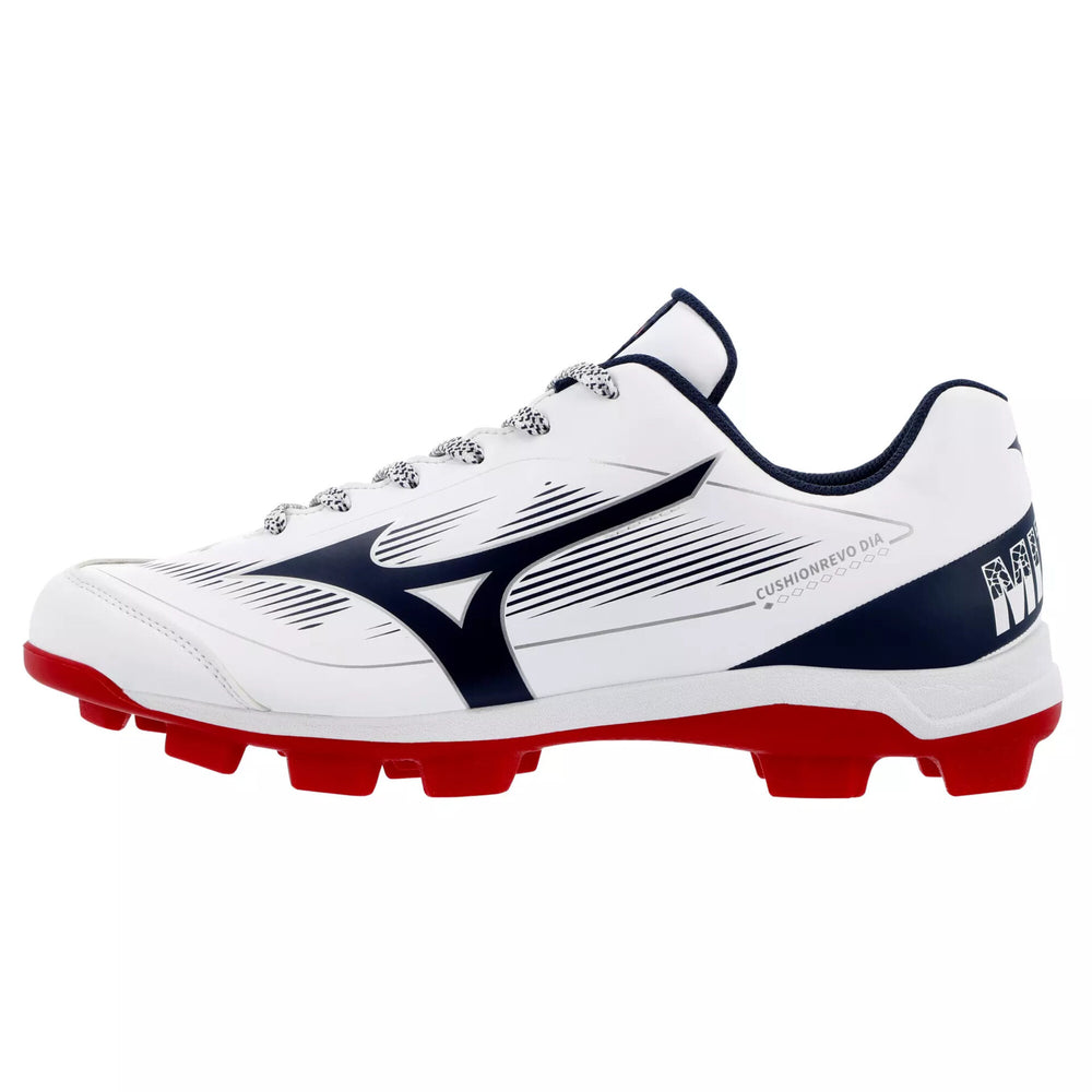 Spikes Beisbol Softbol Mizuno CushionRevo Diamond Blanco Marino