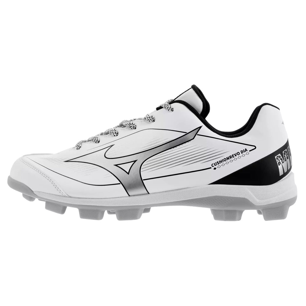 Spikes Beisbol Softbol Mizuno CushionRevo Diamond Blanco Negro