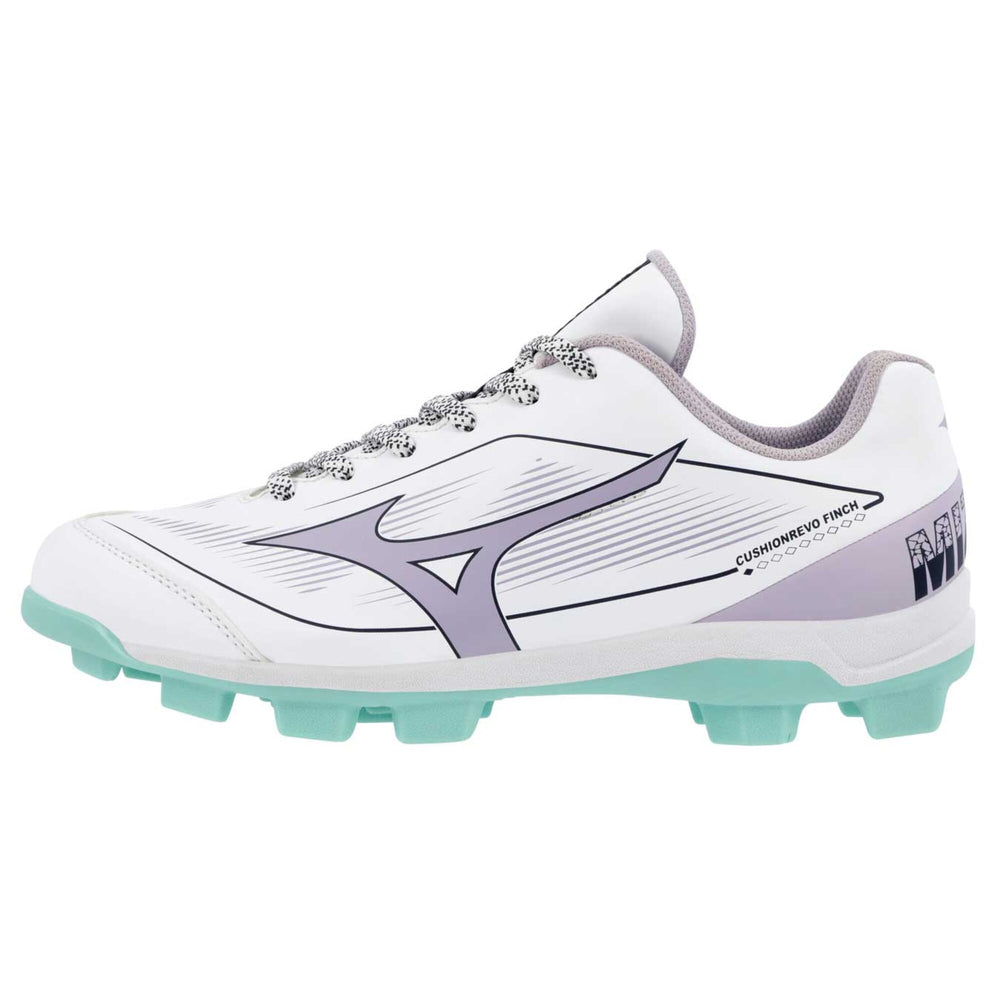 Spikes Softbol Mizuno CushionRevo Finch Blanco Lavanda DAMA