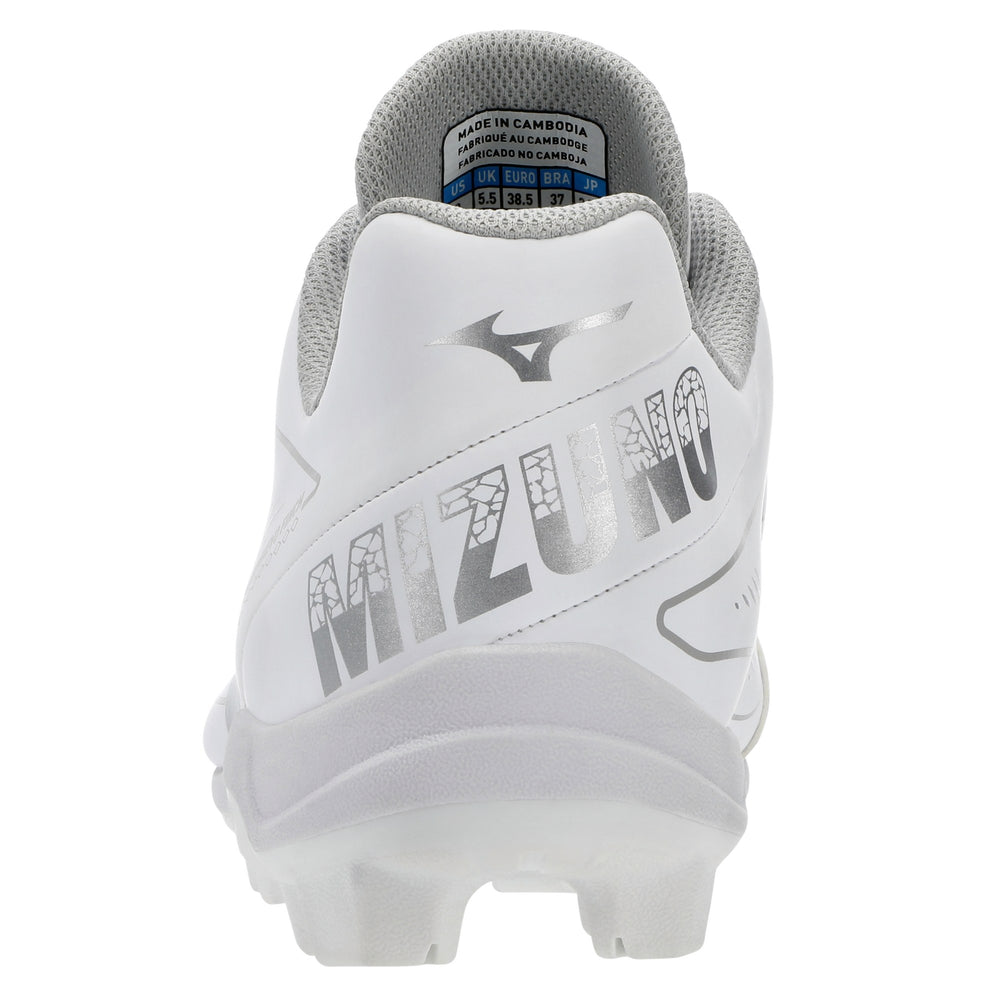 Spikes Softbol Mizuno CushionRevo Finch Blanco Plata DAMA