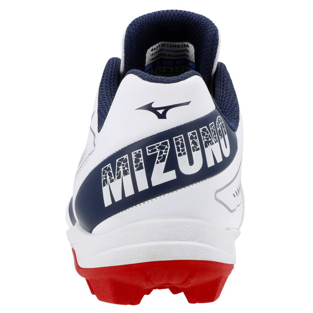 Spikes Beisbol Softbol Mizuno CushionRevo Diamond Jr Blanco Marino INFANTIL