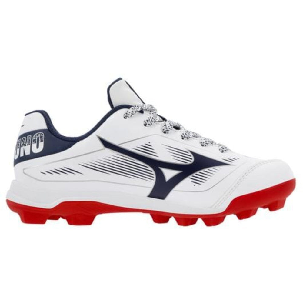 Spikes Beisbol Softbol Mizuno CushionRevo Diamond Jr Blanco Marino INFANTIL