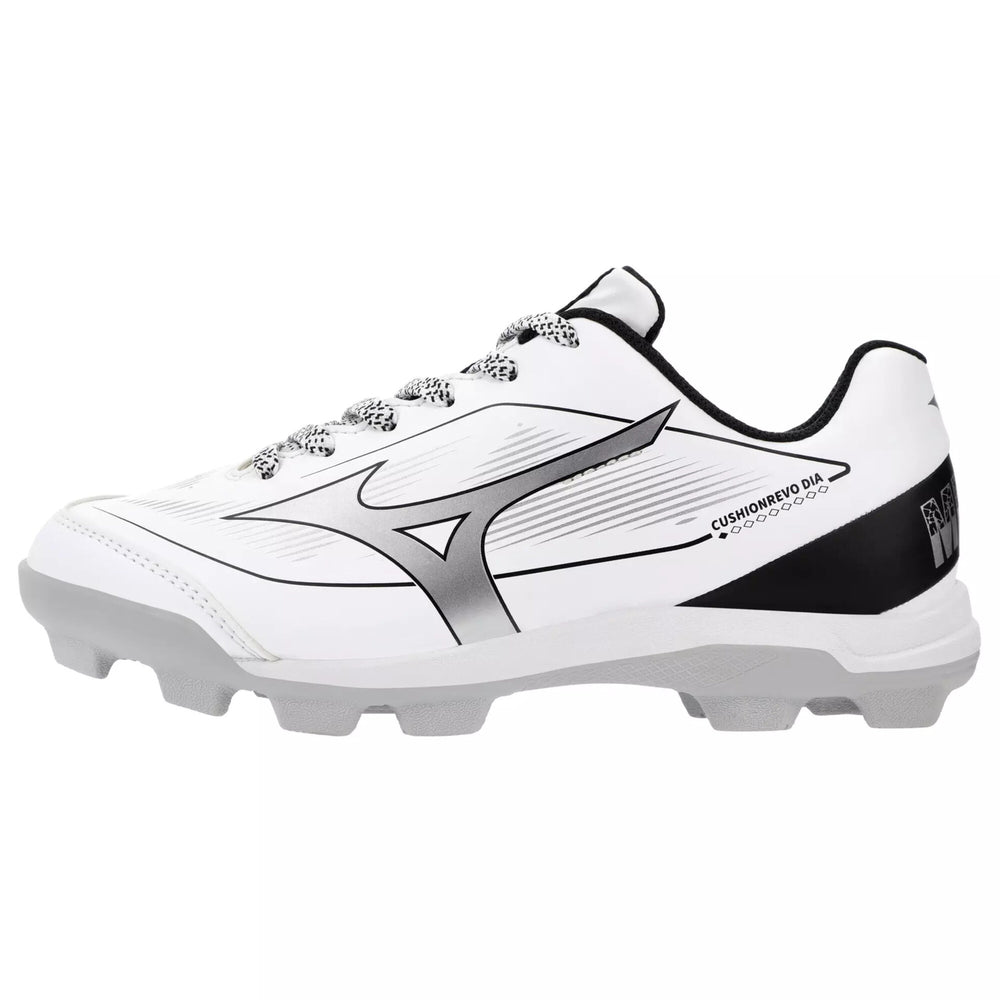 Spikes Beisbol Softbol Mizuno CushionRevo Diamond Jr Blanco Negro INFANTIL