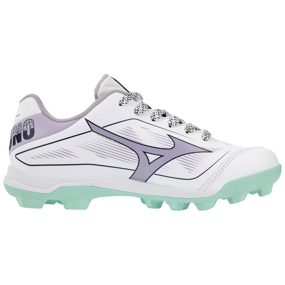 Spikes Softbol Mizuno CushionRevo Finch Jr Blanco Lavanda INFANTIL Femenil
