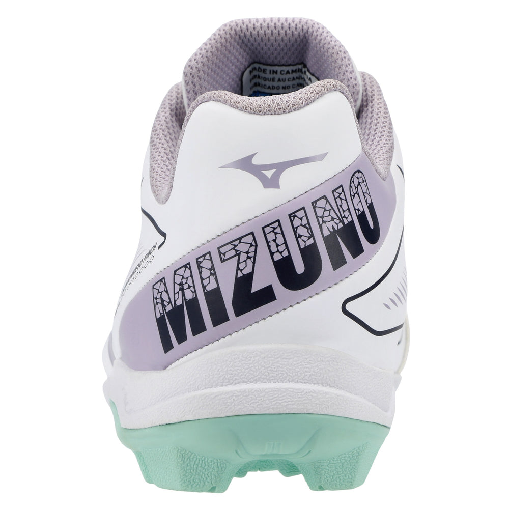 Spikes Softbol Mizuno CushionRevo Finch Jr Blanco Lavanda INFANTIL Femenil