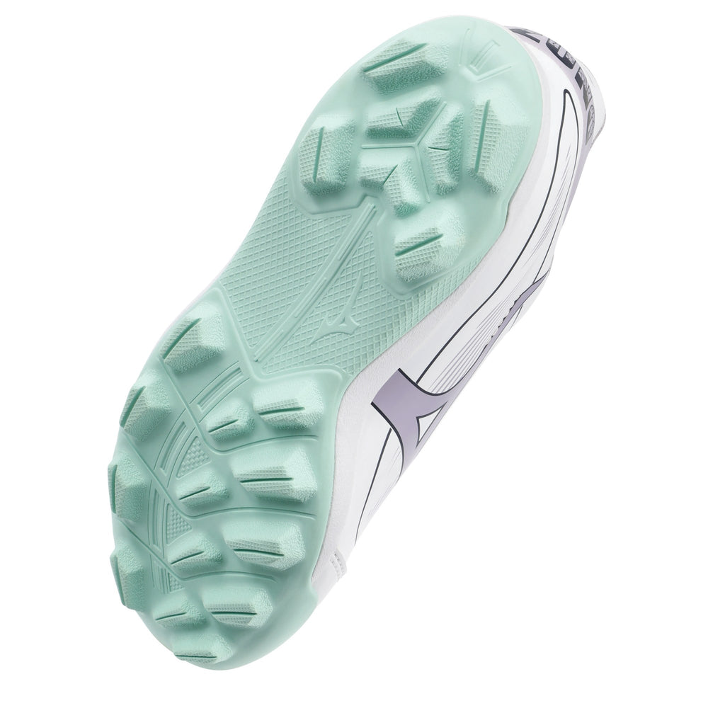 Spikes Softbol Mizuno CushionRevo Finch Jr Blanco Lavanda INFANTIL Femenil
