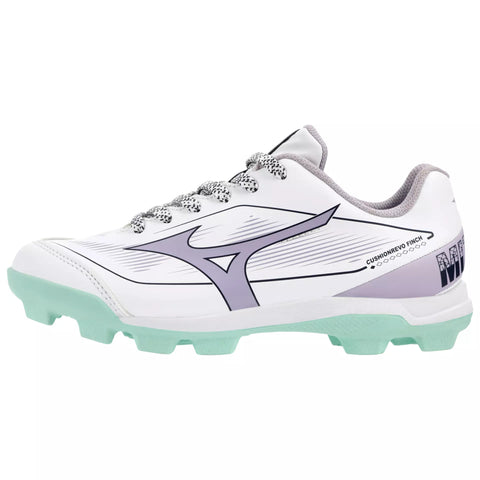 Spikes Softbol Mizuno CushionRevo Finch Jr Blanco Lavanda INFANTIL DAMA