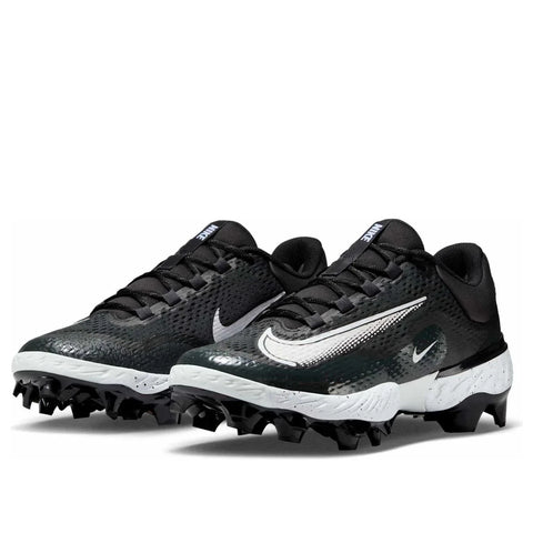 Spikes Beisbol Softbol Nike Alpha Huarache Elite 4 Low MCS Negro Blanco