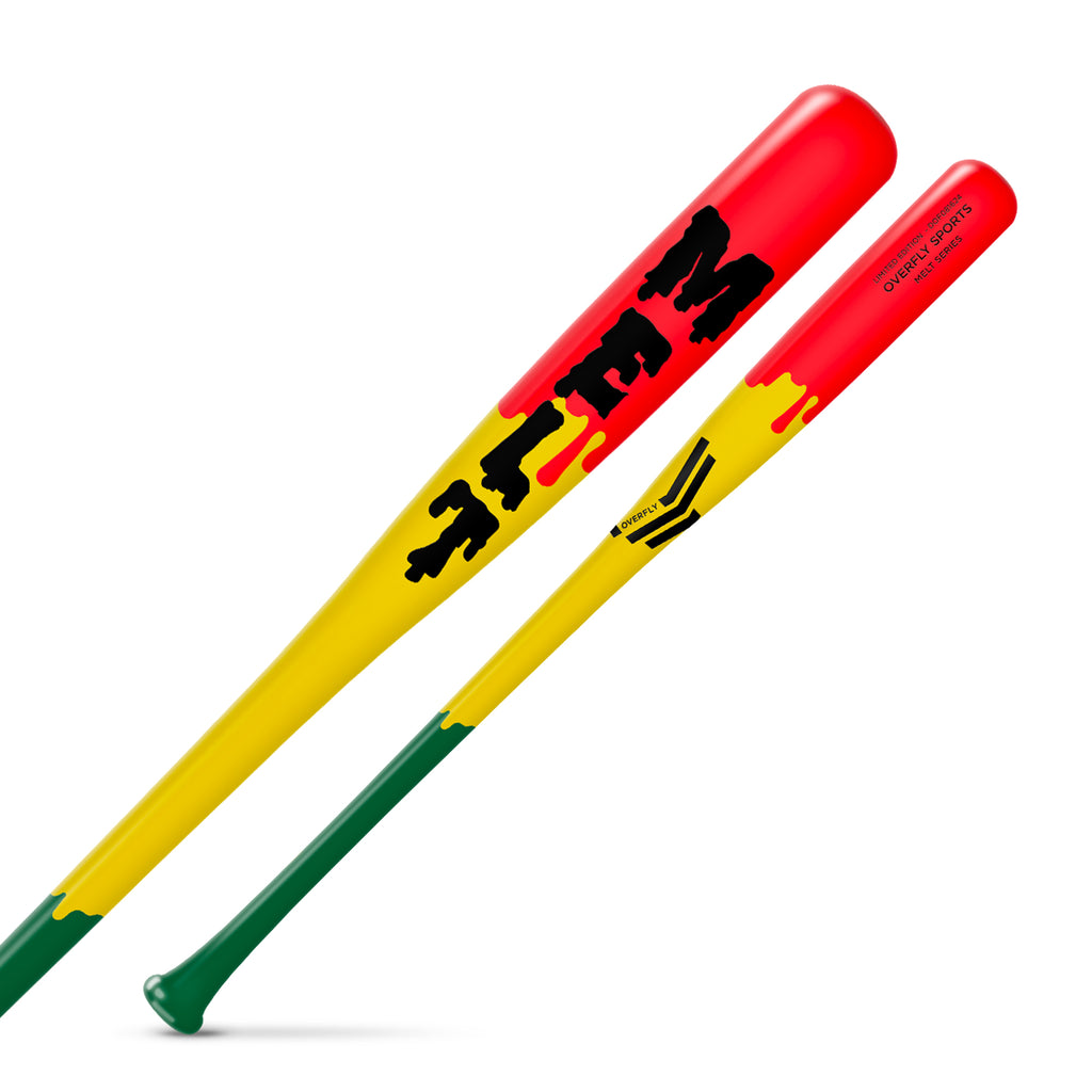 Bat Beisbol Madera Maple Overfly Melted Rasta MT27 ADULTO