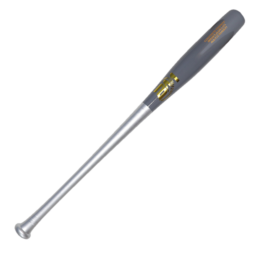 Bat  Beisbol TORPEDO Reforzado Beisbolmania COMPUESTO MAPLE BAMBOO BMTOR PLATEADO GRAFITO JUVENIL