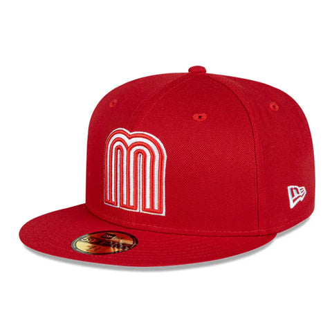 Gorra Beisbol Softbol New Era Seleccion Mexico 59Fifty Cerrada Roja