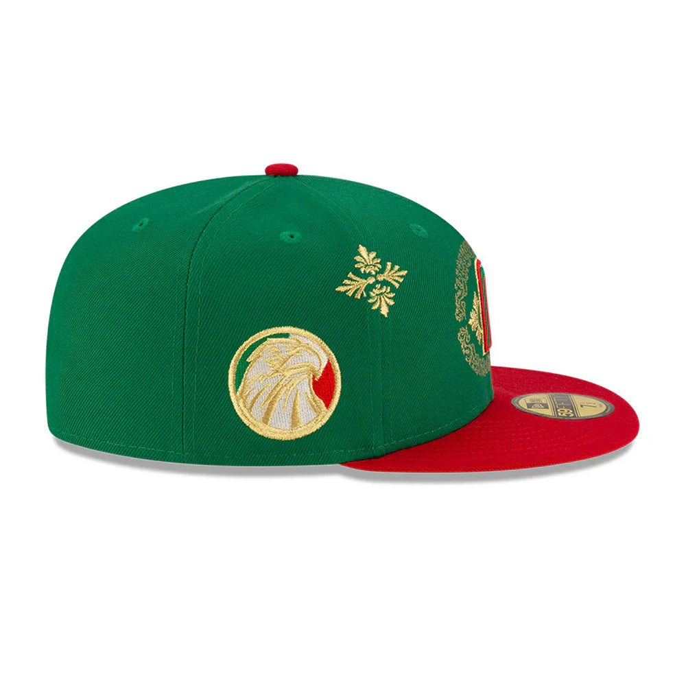 Gorra Beisbol Softbol New Era Seleccion Mexico Charro 59Fifty Cerrada Verde
