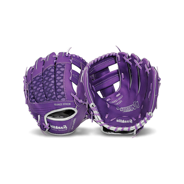 Guante Beisbol Franklin Mesh Tek Morado 9.5 in 3 a 6 años ZURDO