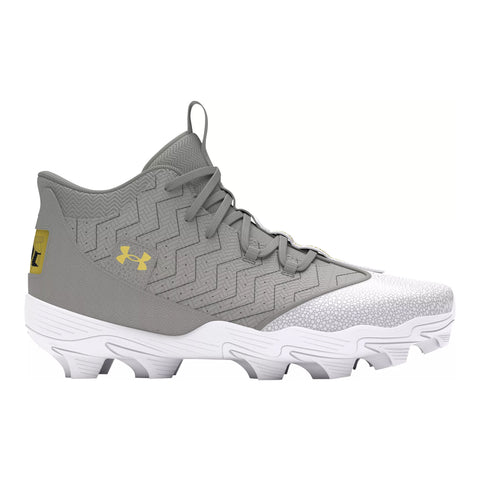 Spikes Beisbol Softbol Under Armour Harper 9 RM Gris Blanco