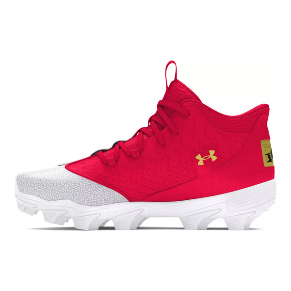 Spikes Beisbol Softbol Under Armour Harper 9 RM Rojo Blanco
